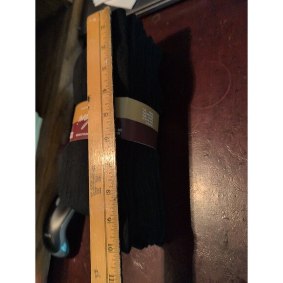 Falari 6 Pairs Men's Black Dress Socks Size 10-13 Rib Solid Crew Shoe Sz 6-12 - Picture 9 of 10